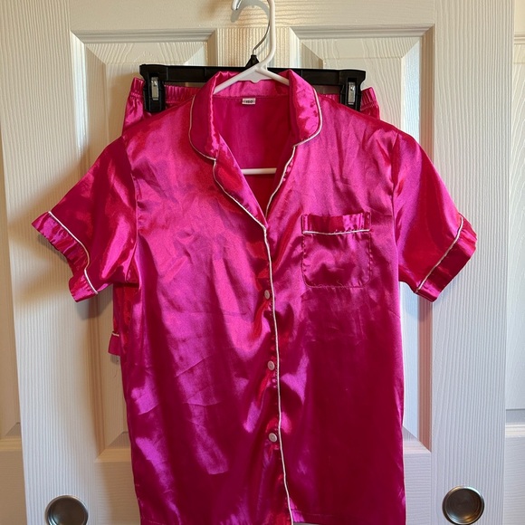 Other - Pink Satin Pajama Set